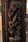 Myanmar - Mandalay, Shwe In Bin Kyaung a wonderful example of the Burmese unique teak architecture and wood-carving art. 